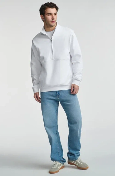 Mavi Jeans Half Zip Sweatshirt In White