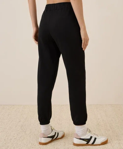 Pact Organic Brushed Fleece Sweatpant In Black