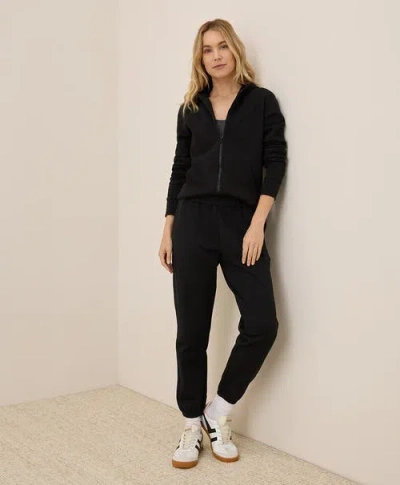 Pact Organic Brushed Fleece Sweatpant In Black