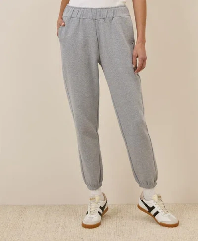 Pact Organic Brushed Fleece Sweatpant In Heather Grey