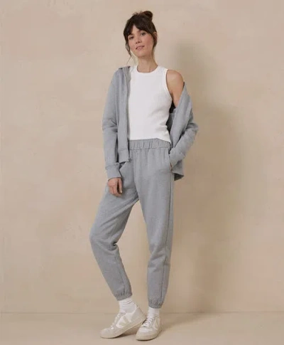 Pact Organic Brushed Fleece Sweatpant In Heather Grey