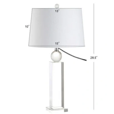 Jonathan Y Charlotte 28.5" Crystal Led Table Lamp, Clear In Clear