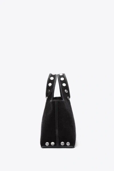 3.1 Phillip Lim Denim Mini Market Tote Bag With Studs In Washed Black Denim