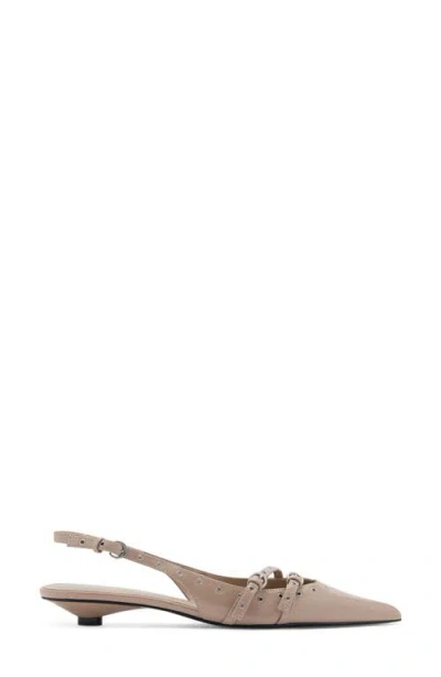 Mango Grommet Pointed Toe Slingback Pump In Ice Grey