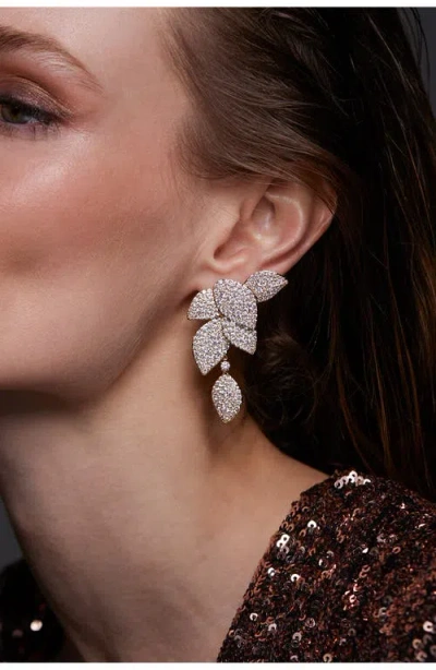 Nadri Starlet Leaf Linear Drop Earrings In Gold