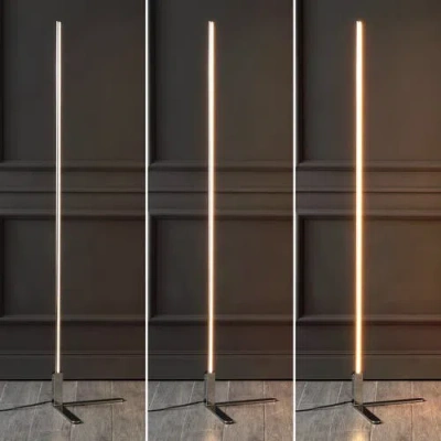 Jonathan Y Potts 60.5" Modern Contemporary Aluminum/iron Integrated Led Post Floor Lamp In Chrome
