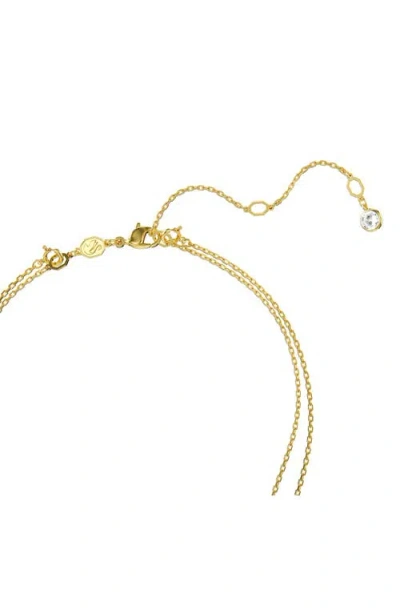 Swarovski Sublima Crystal Pendant Layered Necklace In Gold