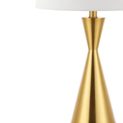 Jonathan Y Colton 26" Classic French Country Iron Led Table Lamp With Usb Charging Port In Brass Gold