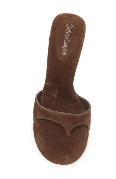 Jeffrey Campbell Linette Sandal In Espreso Suede