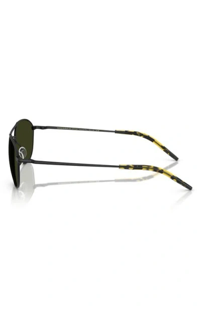 Oliver Peoples 57mm Pilot Polarized Sunglasses In Matte Black/g15 Polar