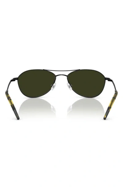 Oliver Peoples 57mm Pilot Polarized Sunglasses In Matte Black/g15 Polar