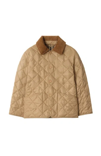 Burberry Quilted Barn Jacket In Sand