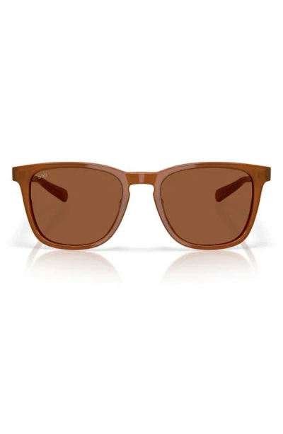 Costa Del Mar Sullivan 53mm Gradient Polarized Square Sunglasses In Red Sands/copper 580g