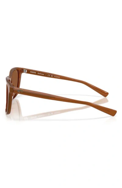 Costa Del Mar Sullivan 53mm Gradient Polarized Square Sunglasses In Red Sands/copper 580g