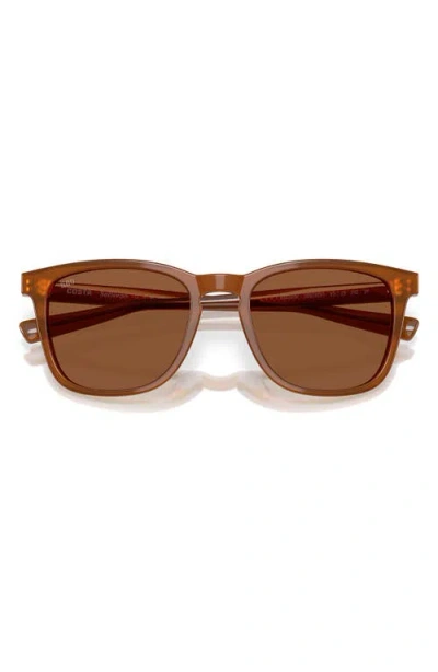 Costa Del Mar Sullivan 53mm Gradient Polarized Square Sunglasses In Red Sands/copper 580g