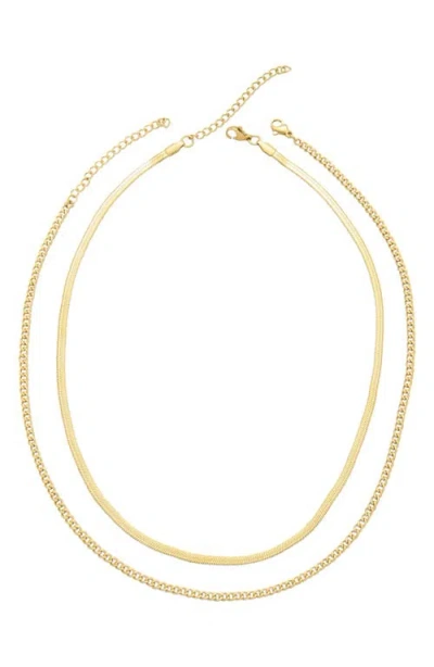 St. Moran Set Of 2 Chain Necklaces In Gold