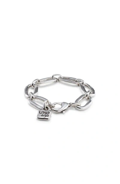 Unode50 Sterling Silver-plated Bracelet In Silver