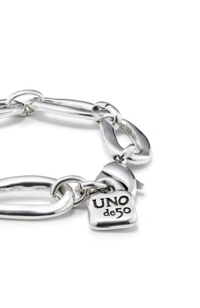 Unode50 Sterling Silver-plated Bracelet In Silver