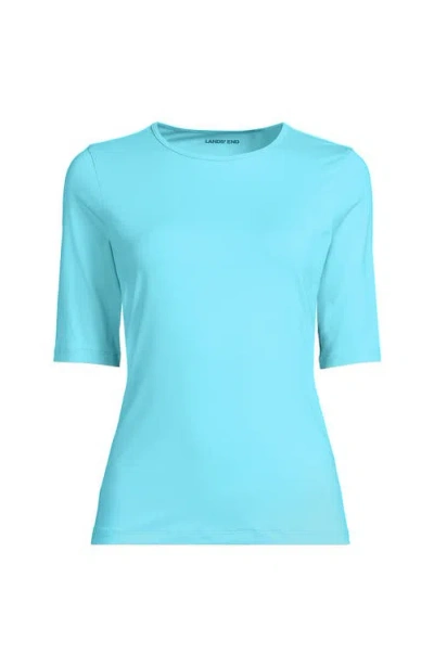 Lands' End Elbow Sleeve Relaxed Upf 50 Rash Guard In River Mist