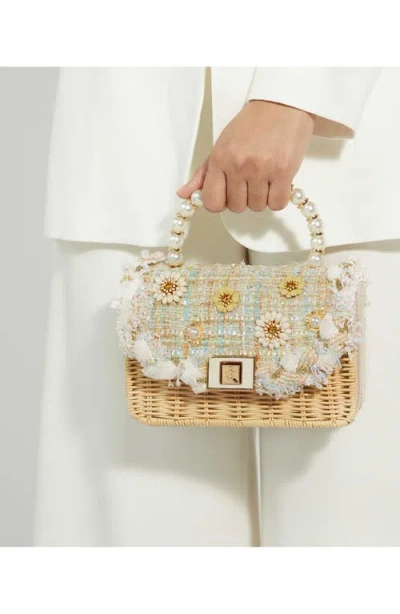 Dune London Blooms Woven Shoulder Bag In Pastel