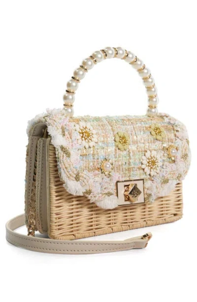 Dune London Blooms Woven Shoulder Bag In Pastel