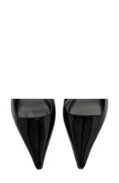 Mango Crystal Pointed Toe Slingback Pump In Black