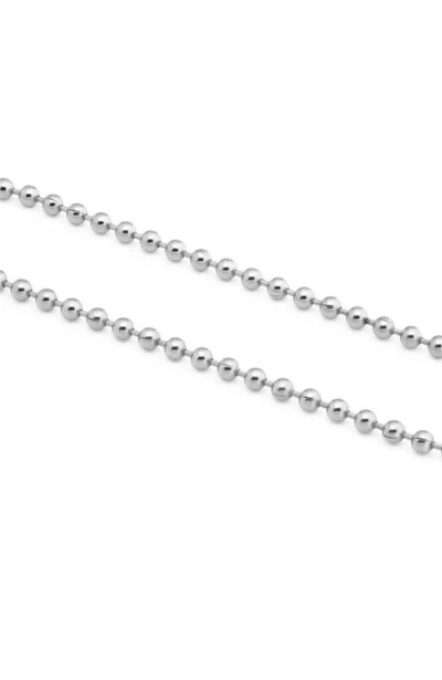 Unode50 Sterling Silver-plated Chain With Beads, Carabiner Clasp And Extension Chain In Silver