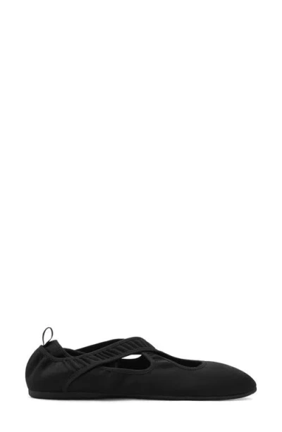 Mango Crossport Ballet Flat In Black