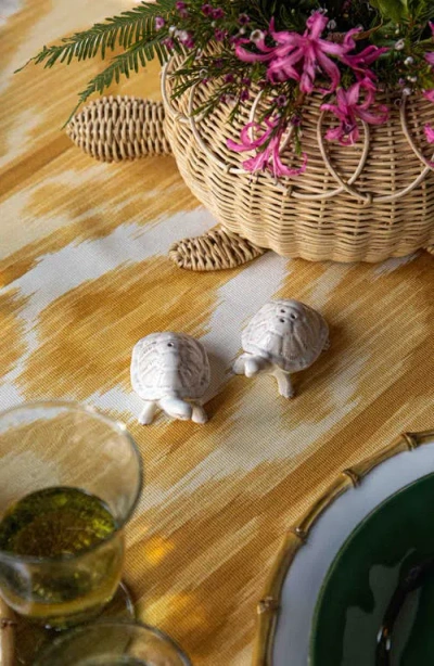 Juliska Leonardo And Donatello Turtle Salt & Pepper Shakers In Whitewash