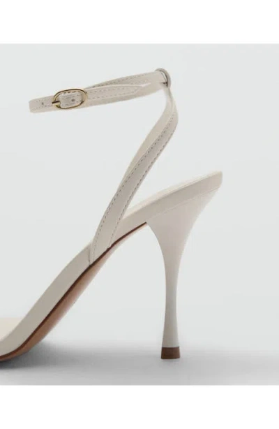 Mango Ankle Strap Sandal In Ecru