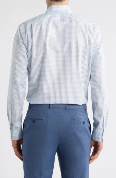 Nordstrom Trim Fit Plaid Non-iron Cotton Dress Shirt In Blue Vincentia Plaid