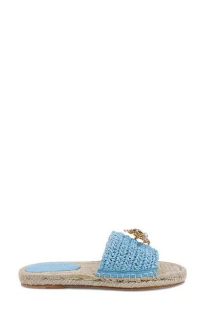 Zigi Artisan Lariana Slide Sandal In Blue Floral