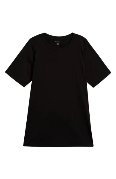 Eileen Fisher Crewneck Organic Cotton T-shirt In Black