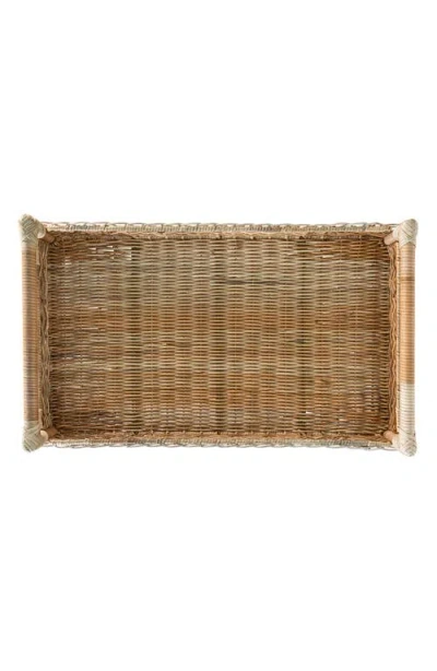 Juliska Provence Rattan Bar Cart In Natural/whitewash