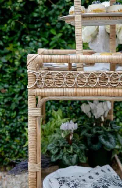 Juliska Provence Rattan Bar Cart In Natural/whitewash