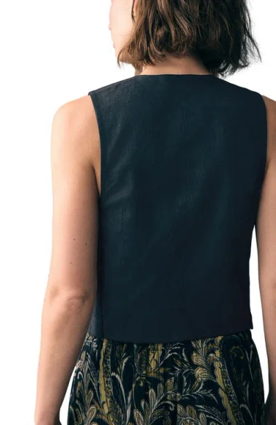Next Button-up Vest In Black