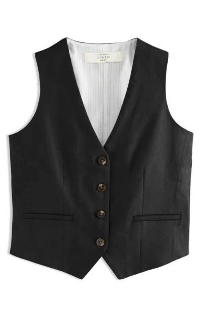 Next Button-up Vest In Black