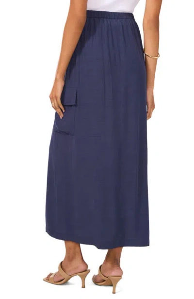 Vince Camuto Drawstring Midi Cargo Skirt In Canal Blue