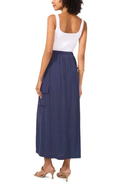 Vince Camuto Drawstring Midi Cargo Skirt In Canal Blue