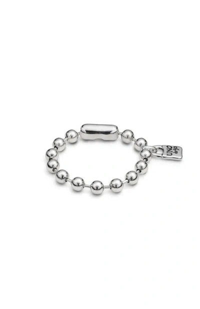 Unode50 Sterling Silver-plated Bracelet With Beads In Silver