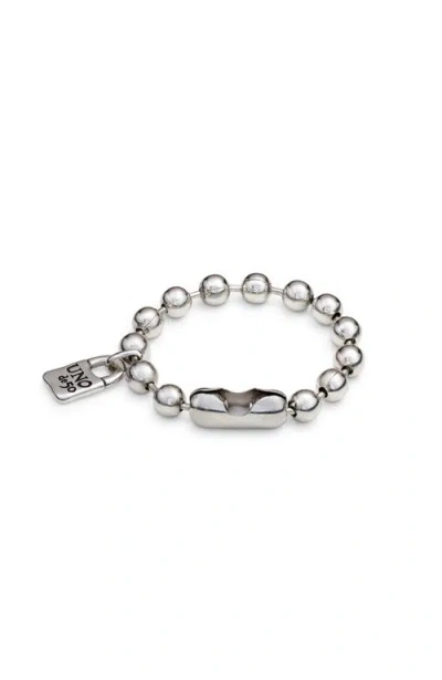 Unode50 Sterling Silver-plated Bracelet With Beads In Silver