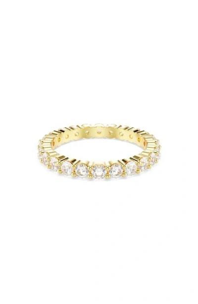 Swarovski Stilla Cocktail Ring Double Gold Shiny White In White/gold
