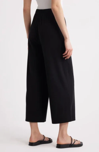 Eileen Fisher Crop Wide Leg Pants In Black