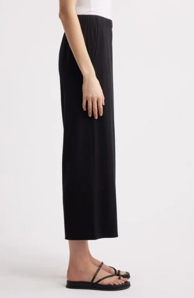 Eileen Fisher Crop Wide Leg Pants In Black