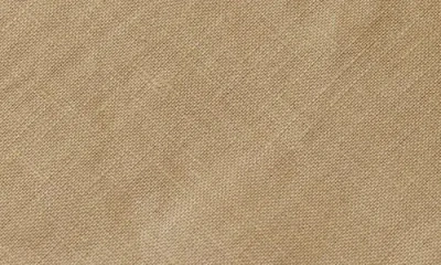 Scotch & Soda Linen Short Sleeve Button-up Shirt In Tannin