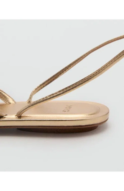 Mango Strips Sandal In Gold