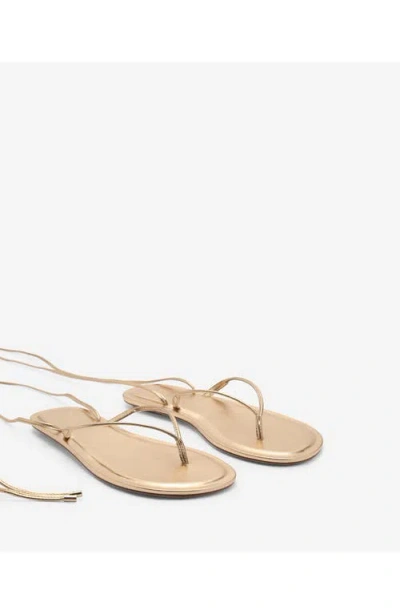 Mango Strips Sandal In Gold