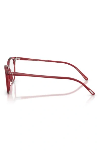 Oliver Peoples 49mm Pillow Optical Glasses In Translucent Rust/demo Lens
