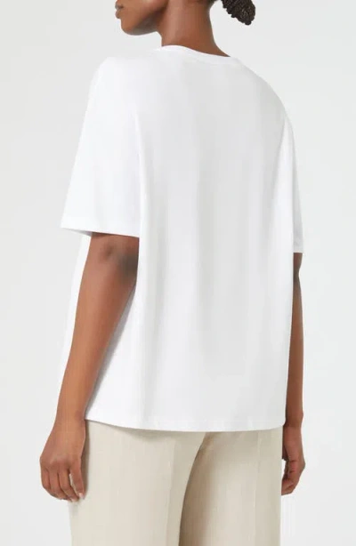 Marina Rinaldi Fennec Graphic T-shirt In Optical White
