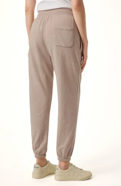 Splendid Elise Floral Embroidered Joggers In Fawn Floral